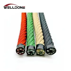 16mm 6 Strand Polyester Steel Core Combination Rope for Playground Climbing Net