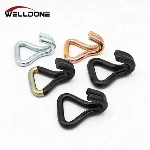 1-4 inch 0.8-10T Galvanized Double J Hook for Lashing Strap