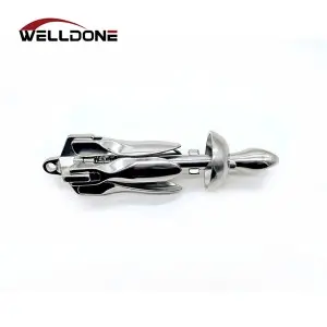 Yacht Boat Marine Stainless Steel Folding Grapnel Anchor / Plough / Delta / Bruce / Danforth Anchor