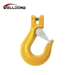 G80 Alloy Steel Lifting Clevis Sling Hook with Safety Latch