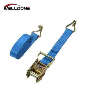1.5″ 35MM 2T Steel handle Ratchet Tie Down Strap with double J hook