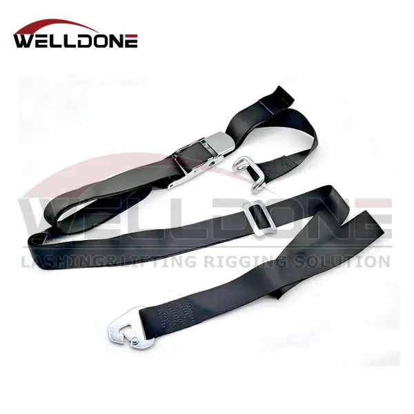 curtainside internal cargo strap with snap hook and rave hook